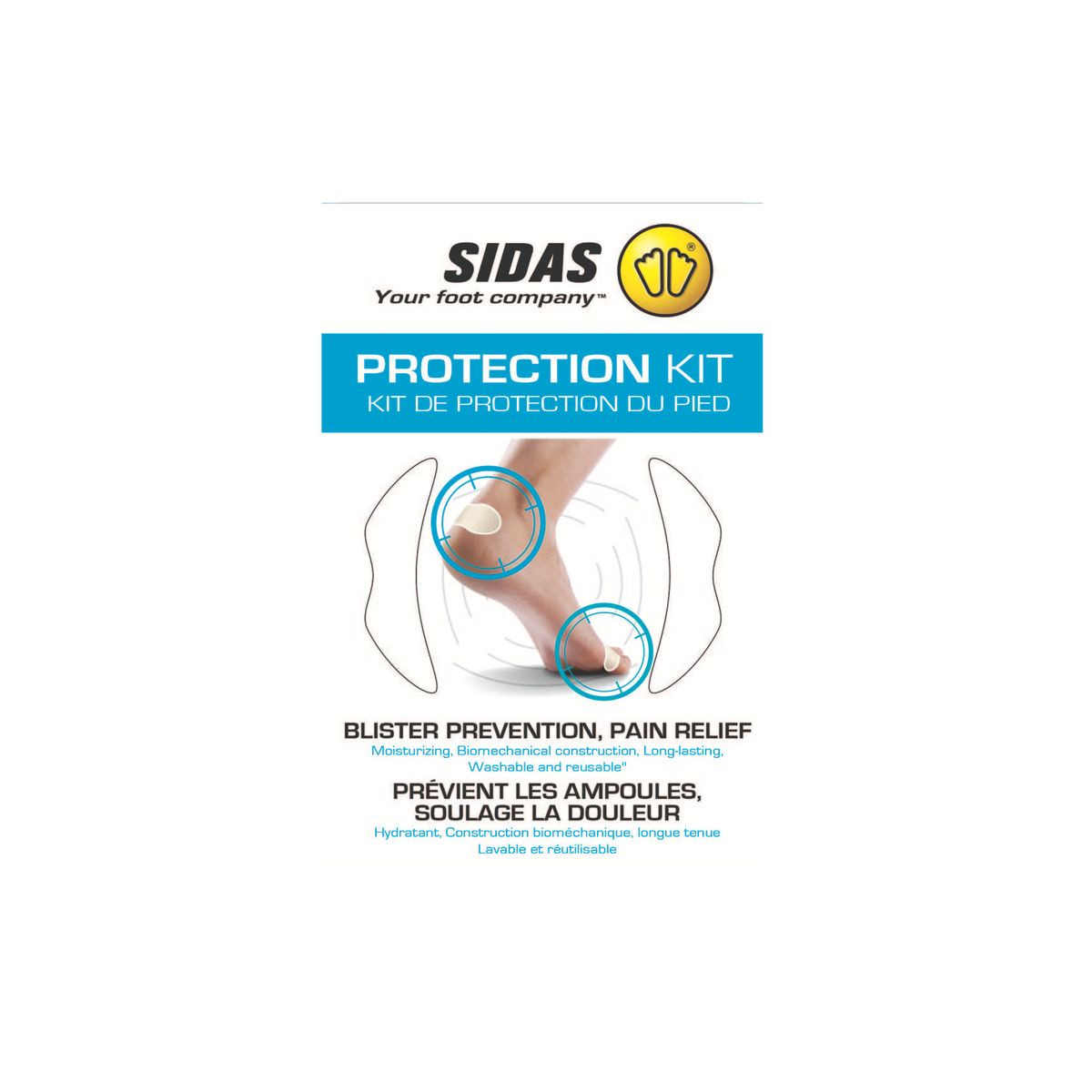 ENSEMBLE DE PROTECTION POUR ORTEILS ET TALONS