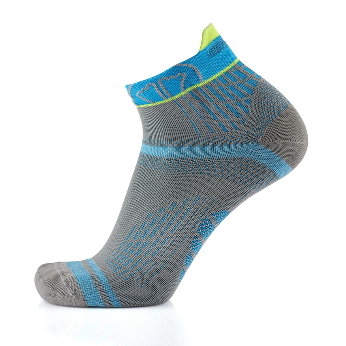 BAS DE COURSE À PIED RUN FEEL UNISEXE GRIS - TURQUOISE