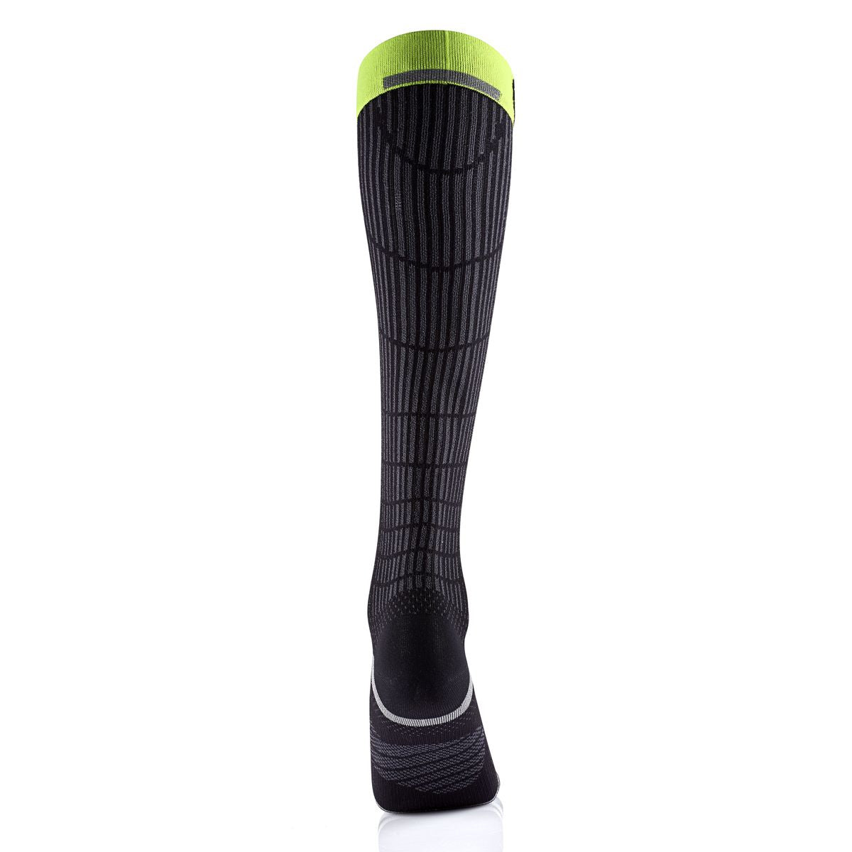 BAS DE COURSE À PIED COMPRESSION ENDURANCE RACING KNEE NOIR - JAUNE
