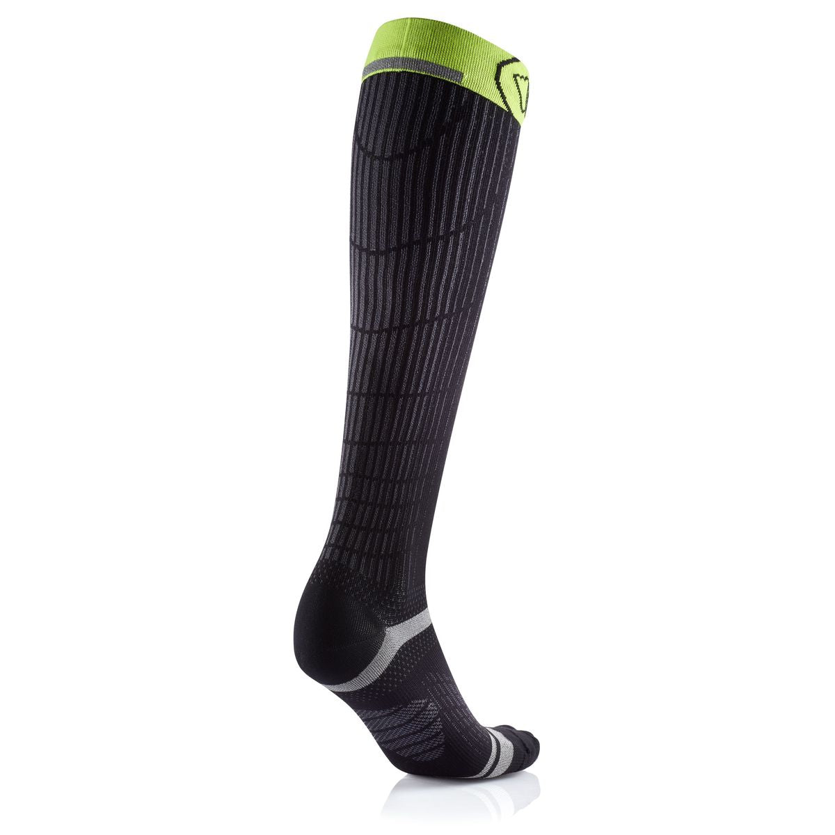BAS DE COURSE À PIED COMPRESSION ENDURANCE RACING KNEE NOIR - JAUNE