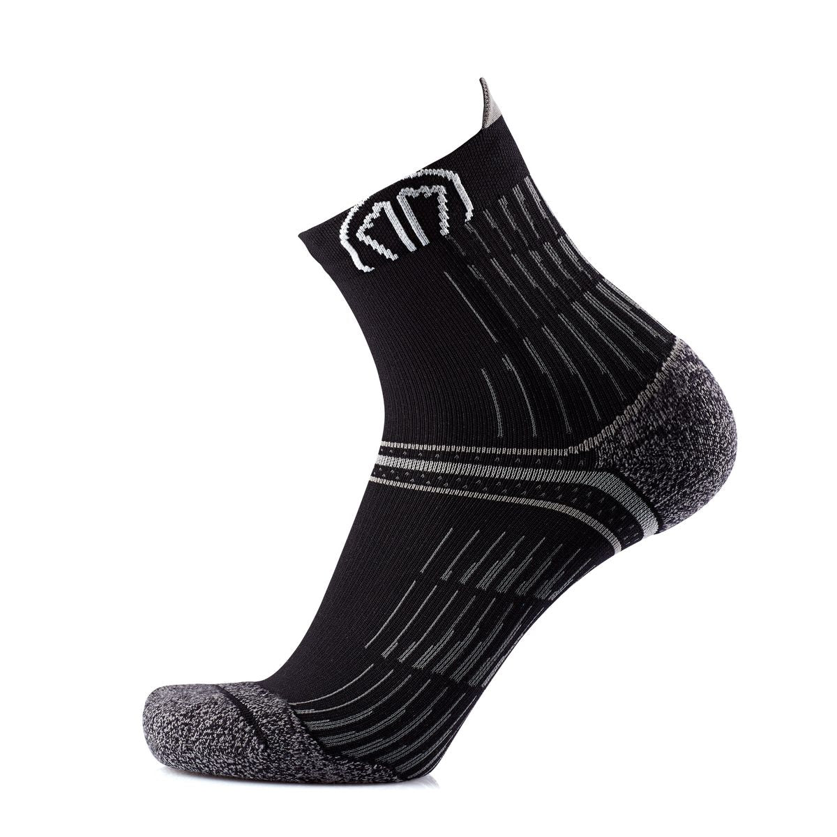 RUN ANATOMIC COMFORT UNISEX RUNNING SOCKS BLACK - GREY