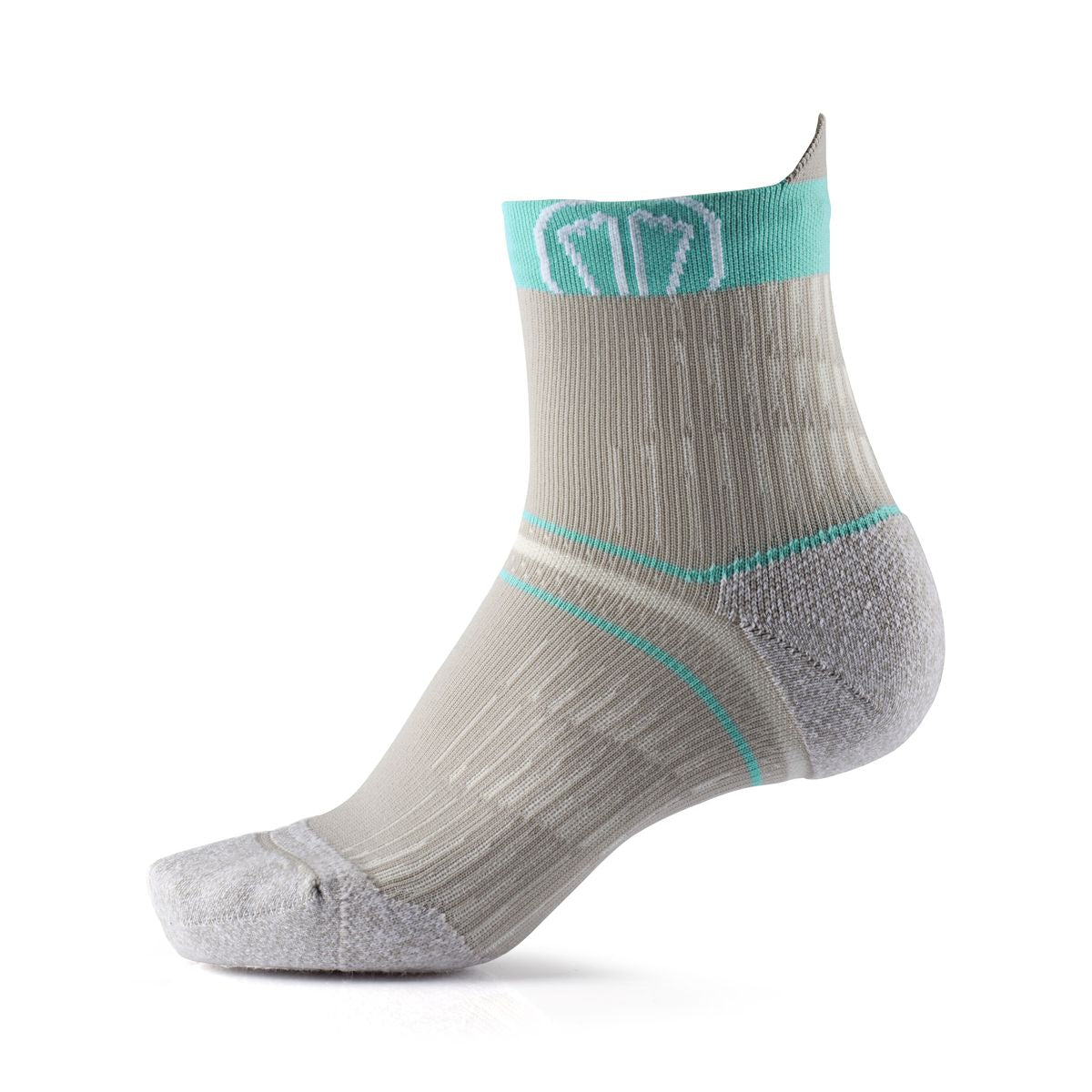 BAS DE COURSE À PIED RUN ANATOMIC COMFORT FEMMES GRIS - TURQUOISE