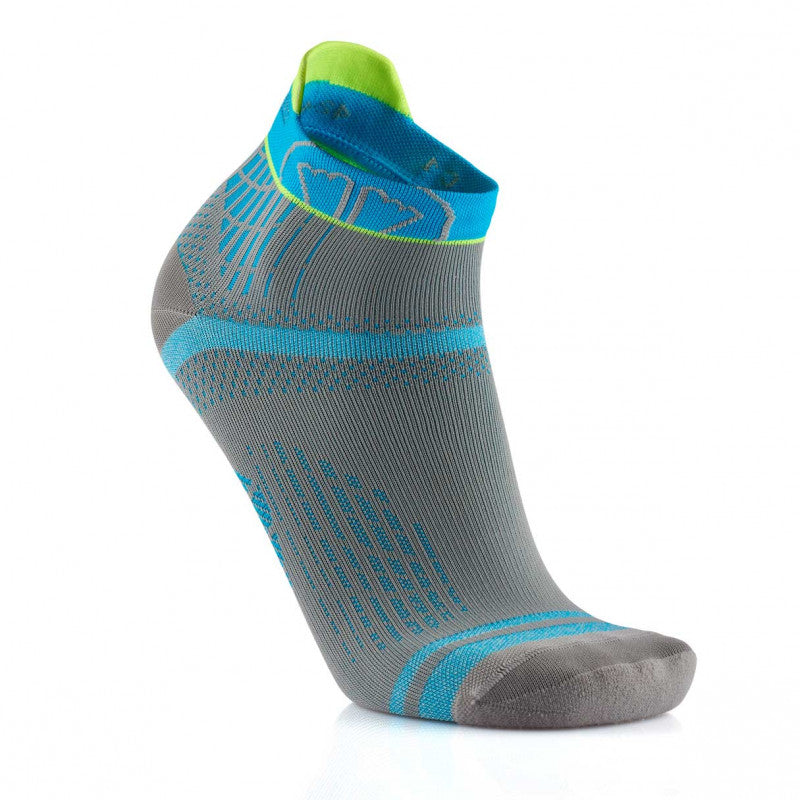 RUN FEEL RUNNING SOCKS GREY - TURQUOISE