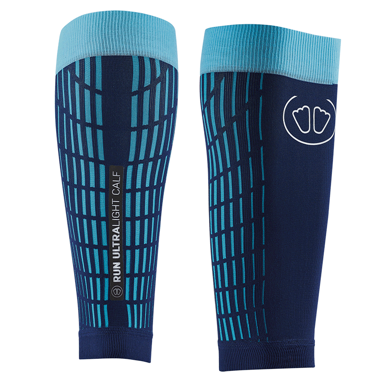 ULTRALIGHT RUN CALF SLEEVES BLUE - TURQUOISE