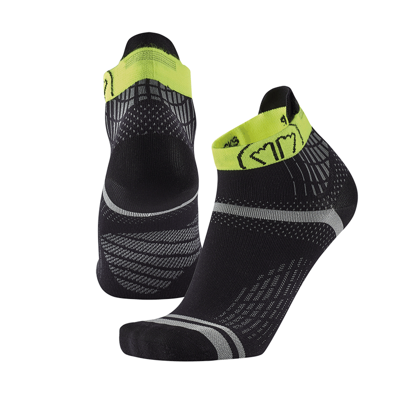 RUN FEEL RUNNING SOCKS BLACK - YELLOW